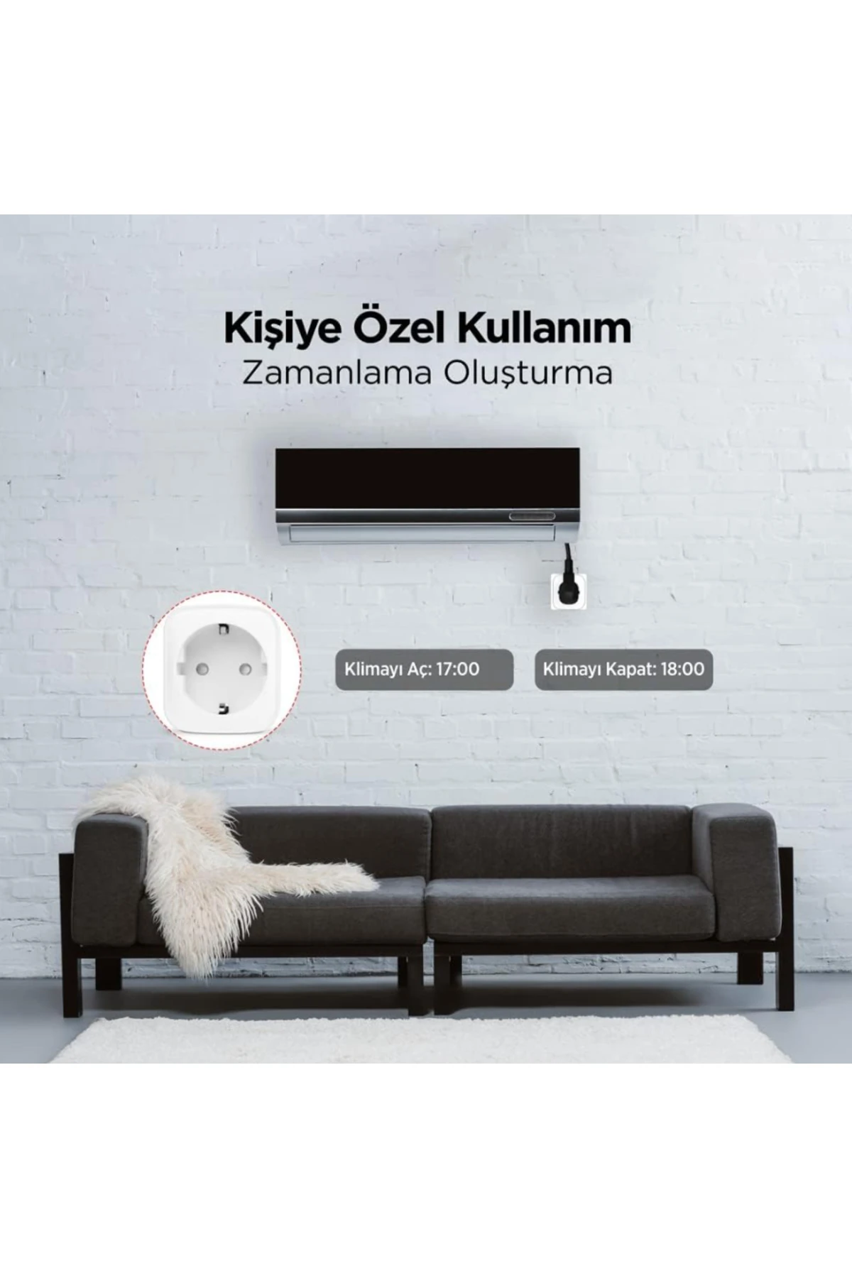 Uzaktan Telefonla Kumanda Edilen Akıllı Priz Akıllı Yaşam İçin Zamanlayıcıyı Ayarlayın