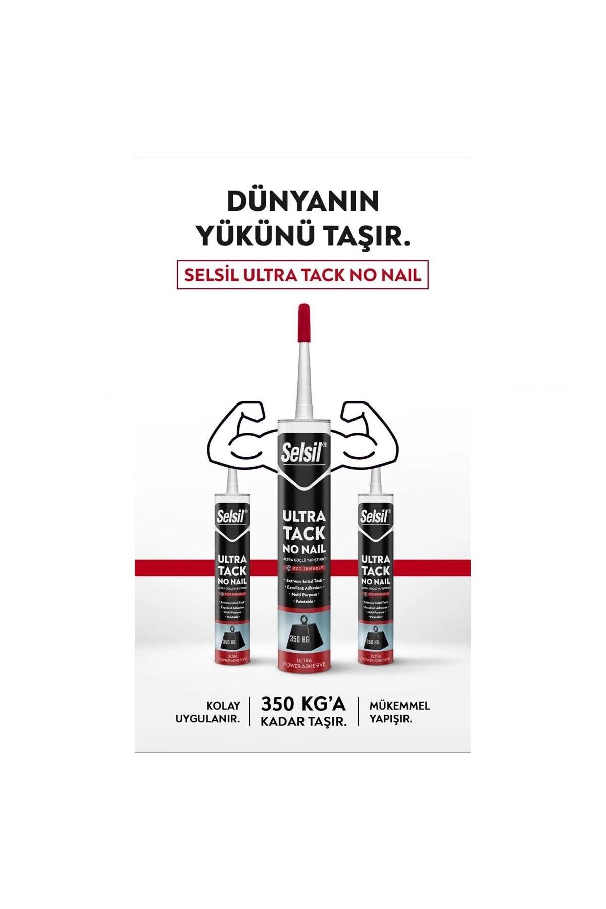 12 Adet  Ultra Tack Montaj Yapıştırıcı Korniş Yapıştırıcısı 290 ml