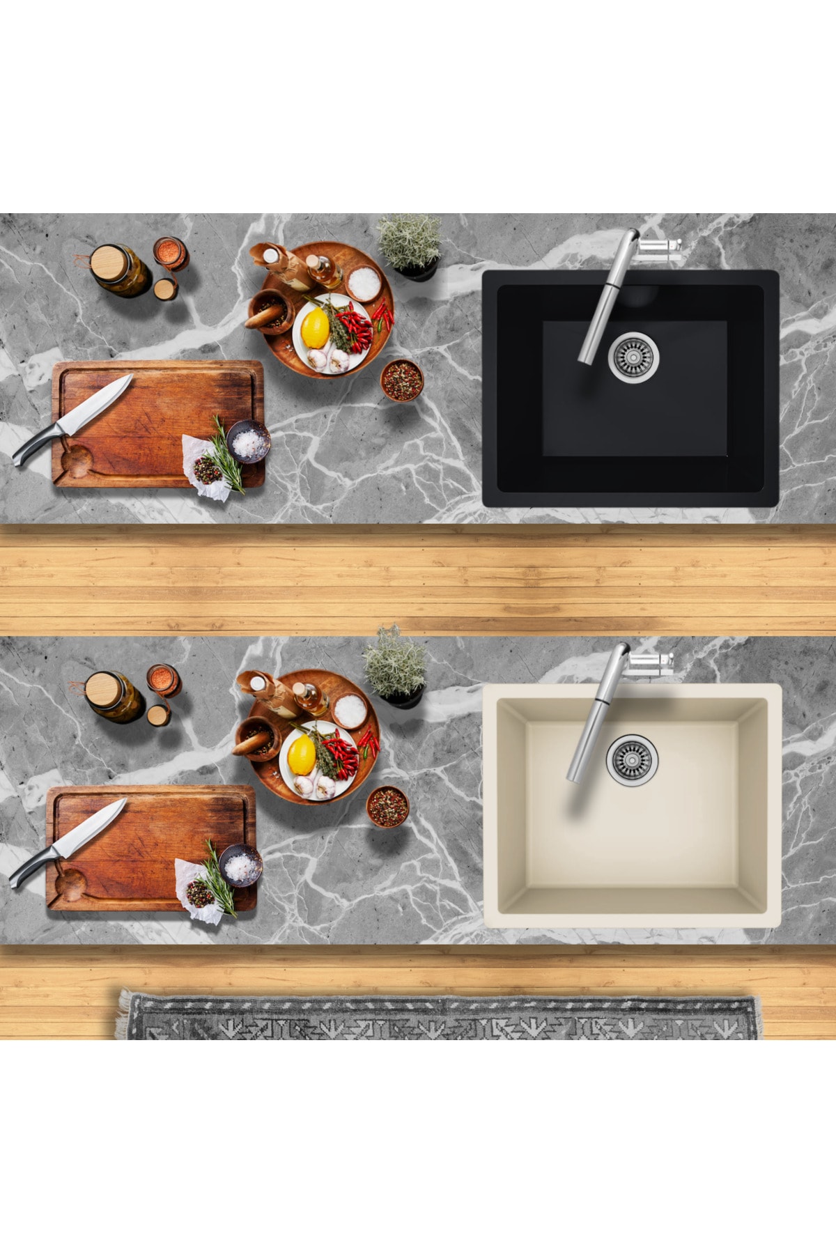 Granit Evye SOLE / NERO Series BEIGE I BEJ (KREM) I (53.5x43.5cm)