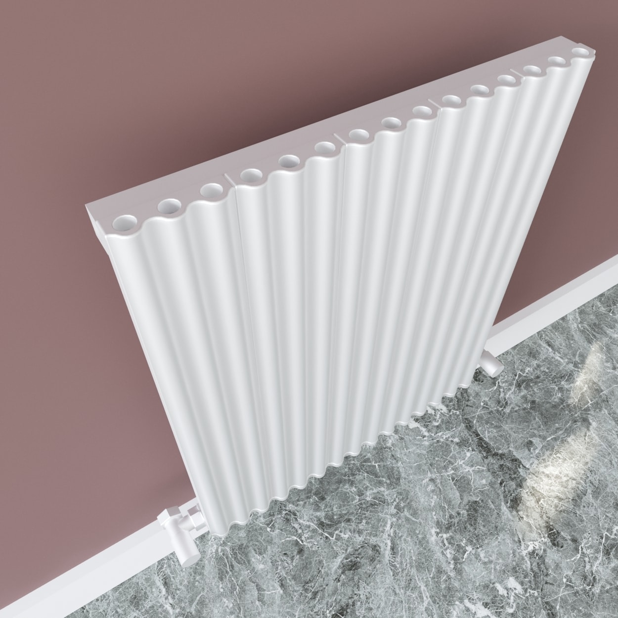 Fiona Alüminyum Dikey Radyatör 1800×600mm 6 Dilim Beyaz | Yüksek Isıl Verim