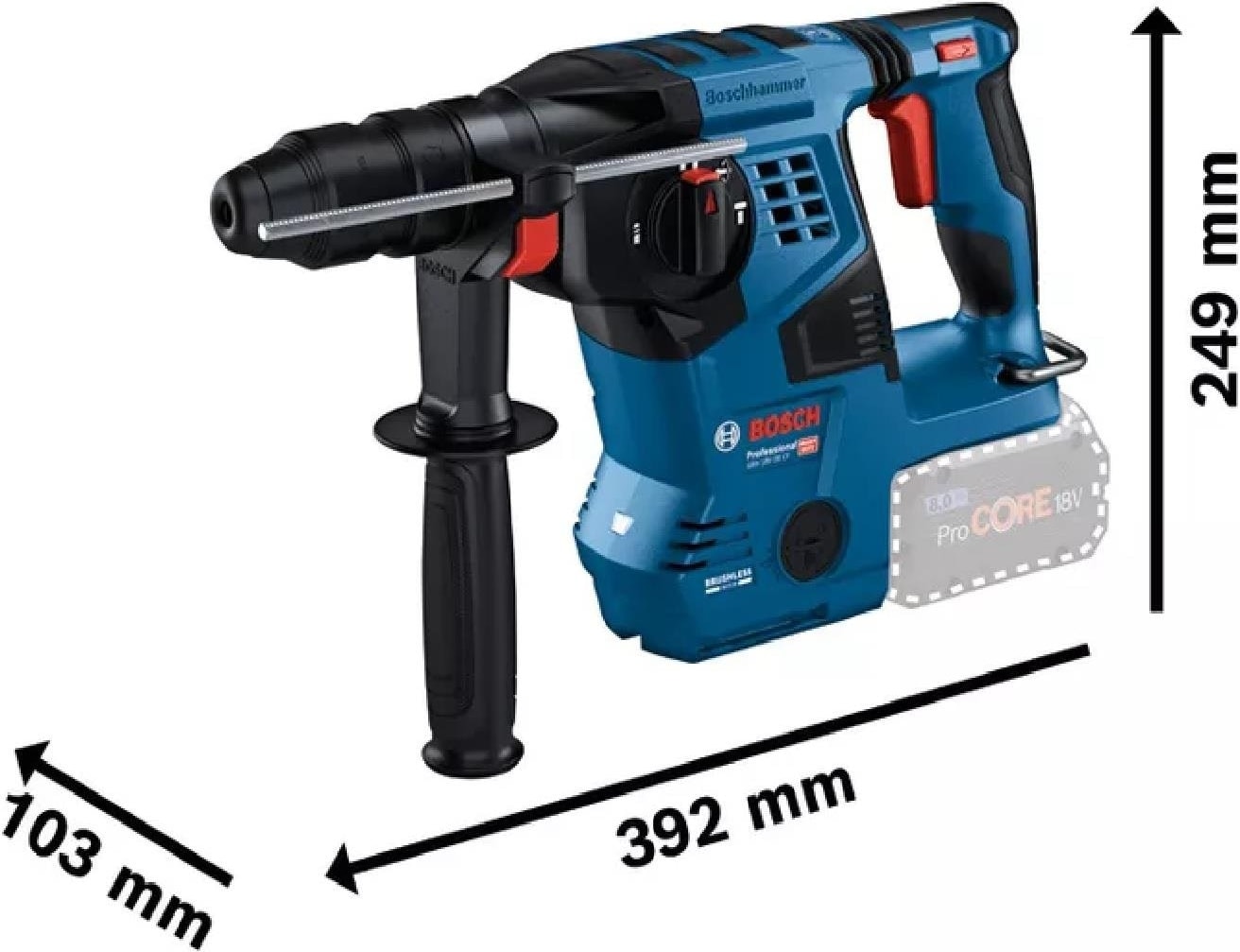 BOSCH Gbh 18V-28 Cf 2x8.0 Ah Akülü Kırıcı Delici - 0611921002