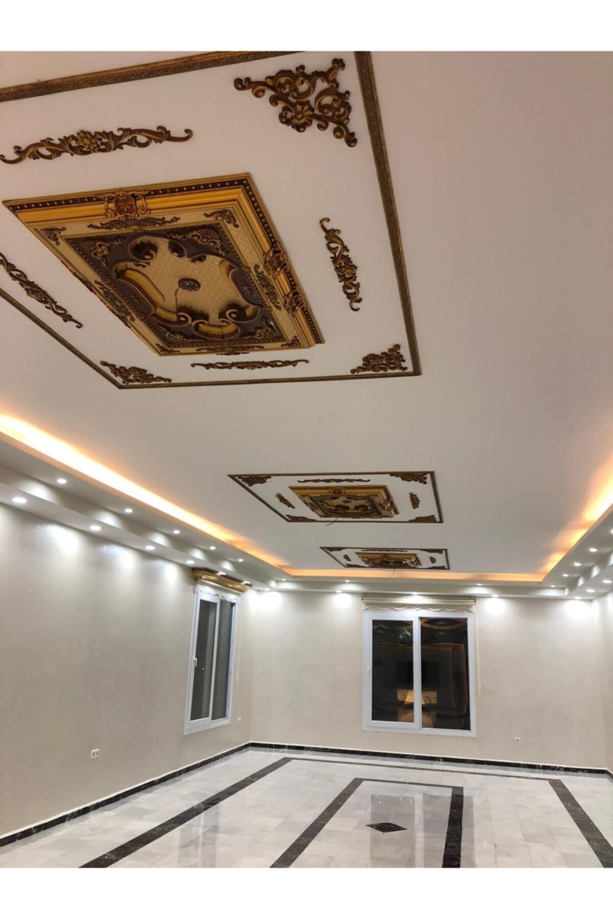 Saray Tavan 90*120 Cm Yeni Göbek Kahve Eskitme