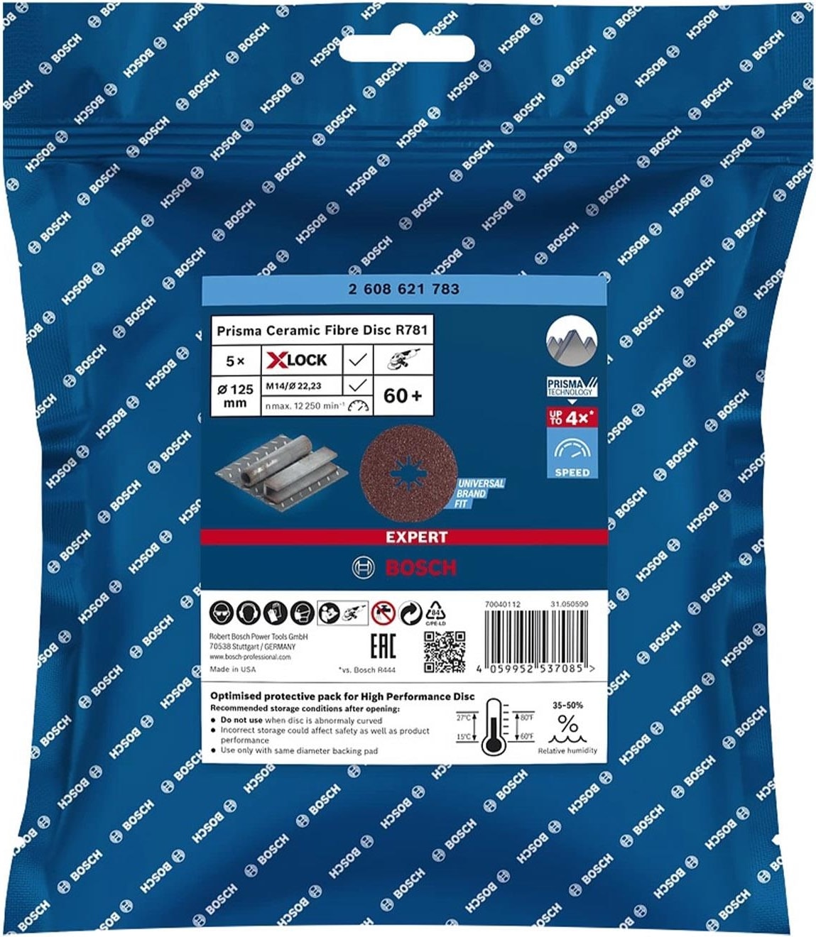BOSCH R781 Expert 125 mm 60 Kum Metal Disk Zımpara 2608621783