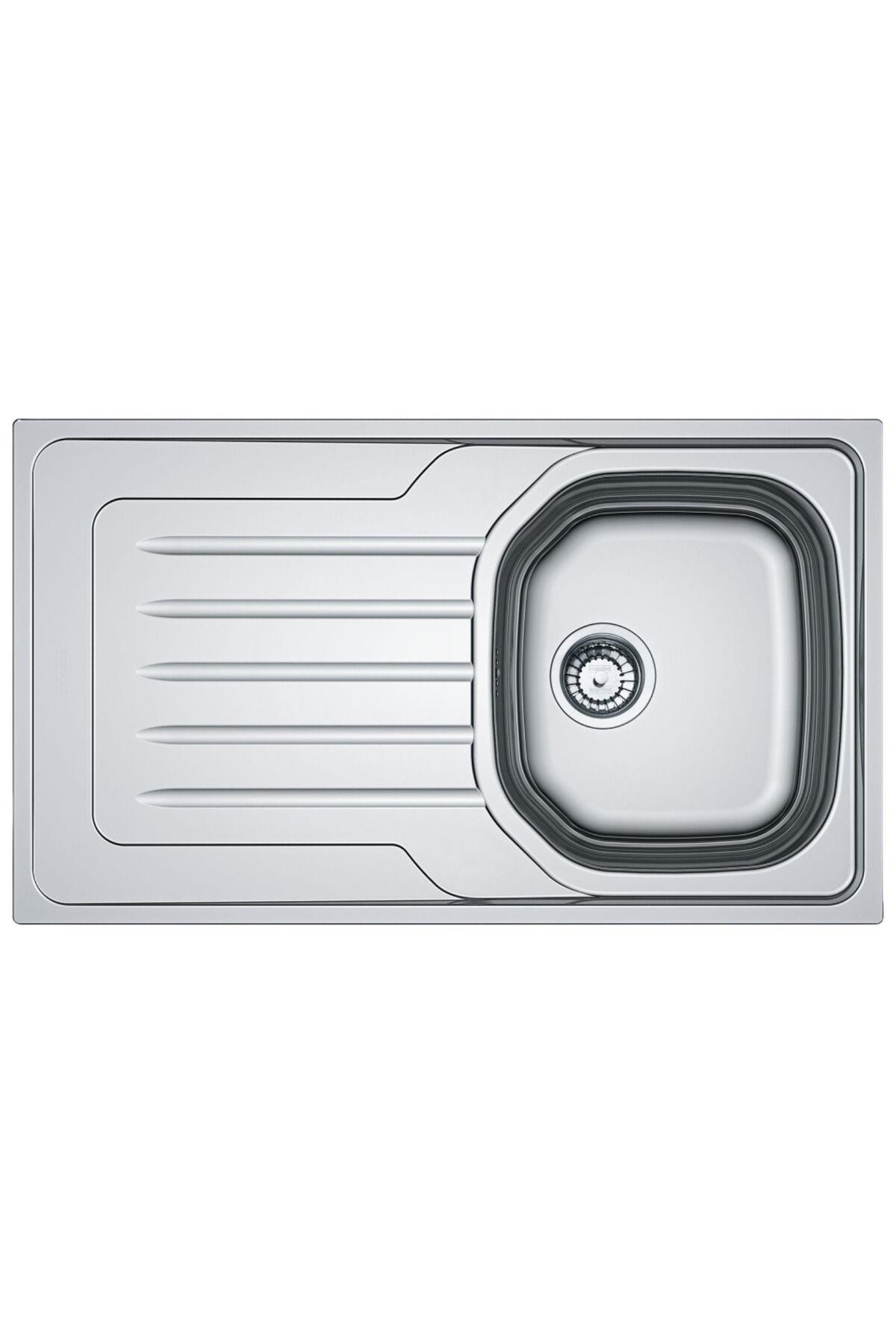 Onda Line OLL 611-86 Dekorlu Sol Damlalıklı Paslanmaz Çelik Mutfak Eviyesi 86x50 cm