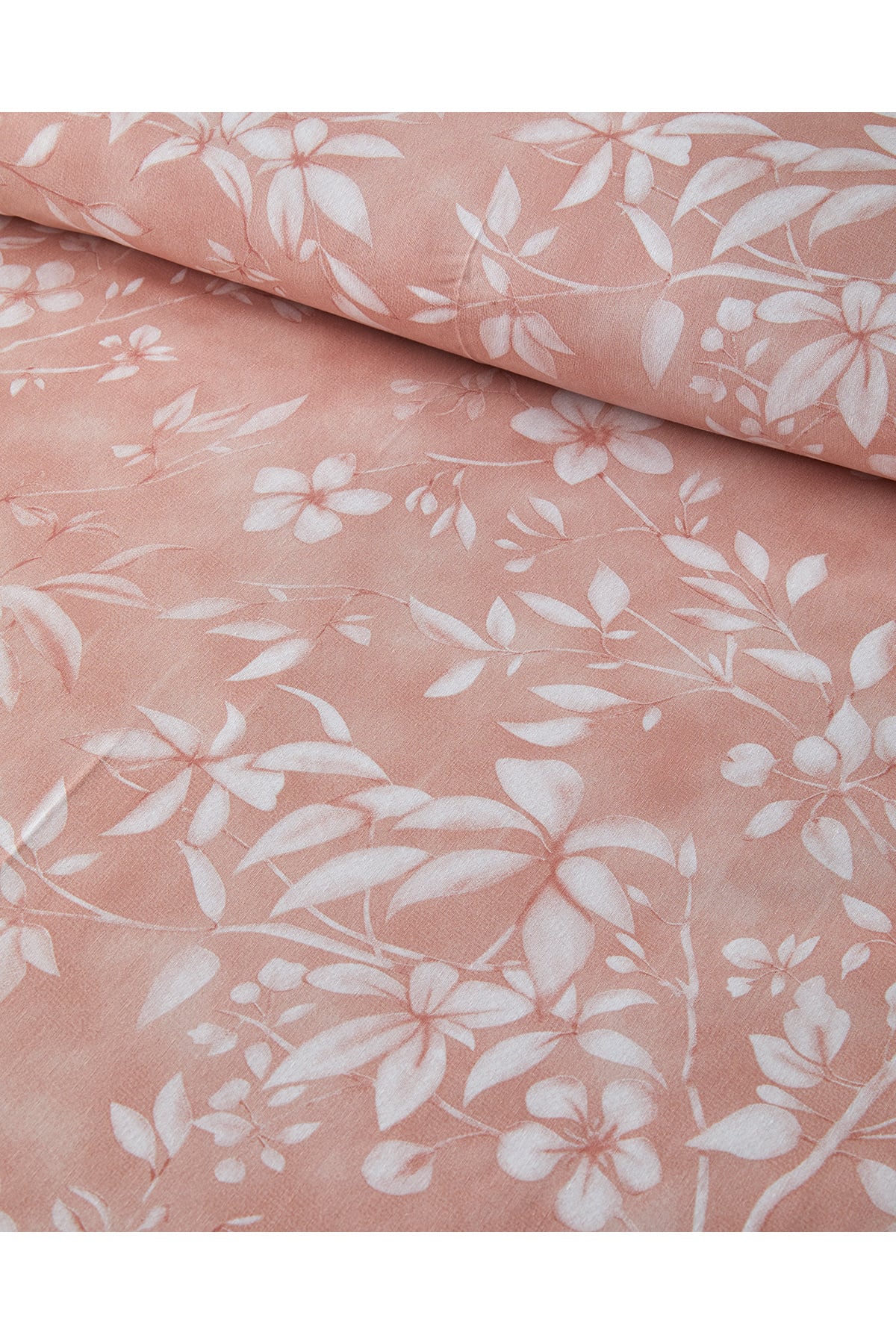 Ivy Flowers Tek Kişilik Nevresim Takımı Gül Kurusu