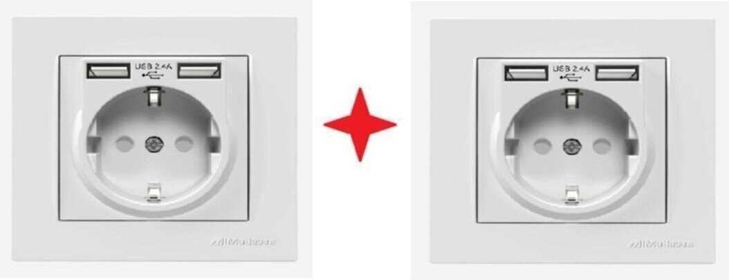 Rita 2'li USB ve Topraklı Priz ( 2 Adet )