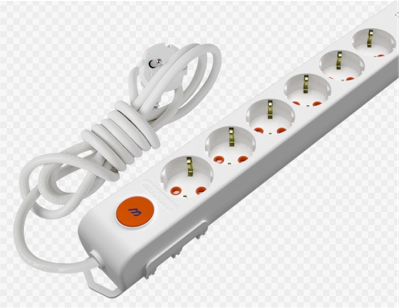 Rı-Tech 6lı 1mt Anahtarlı Topraklı Grup Priz (001 175 620002 01 00)