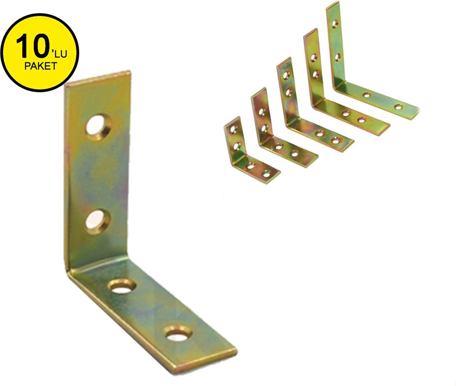 Masa Gönye Mobilya Dolap Köşe Bağlantı 15*25 mm (10 Adet)