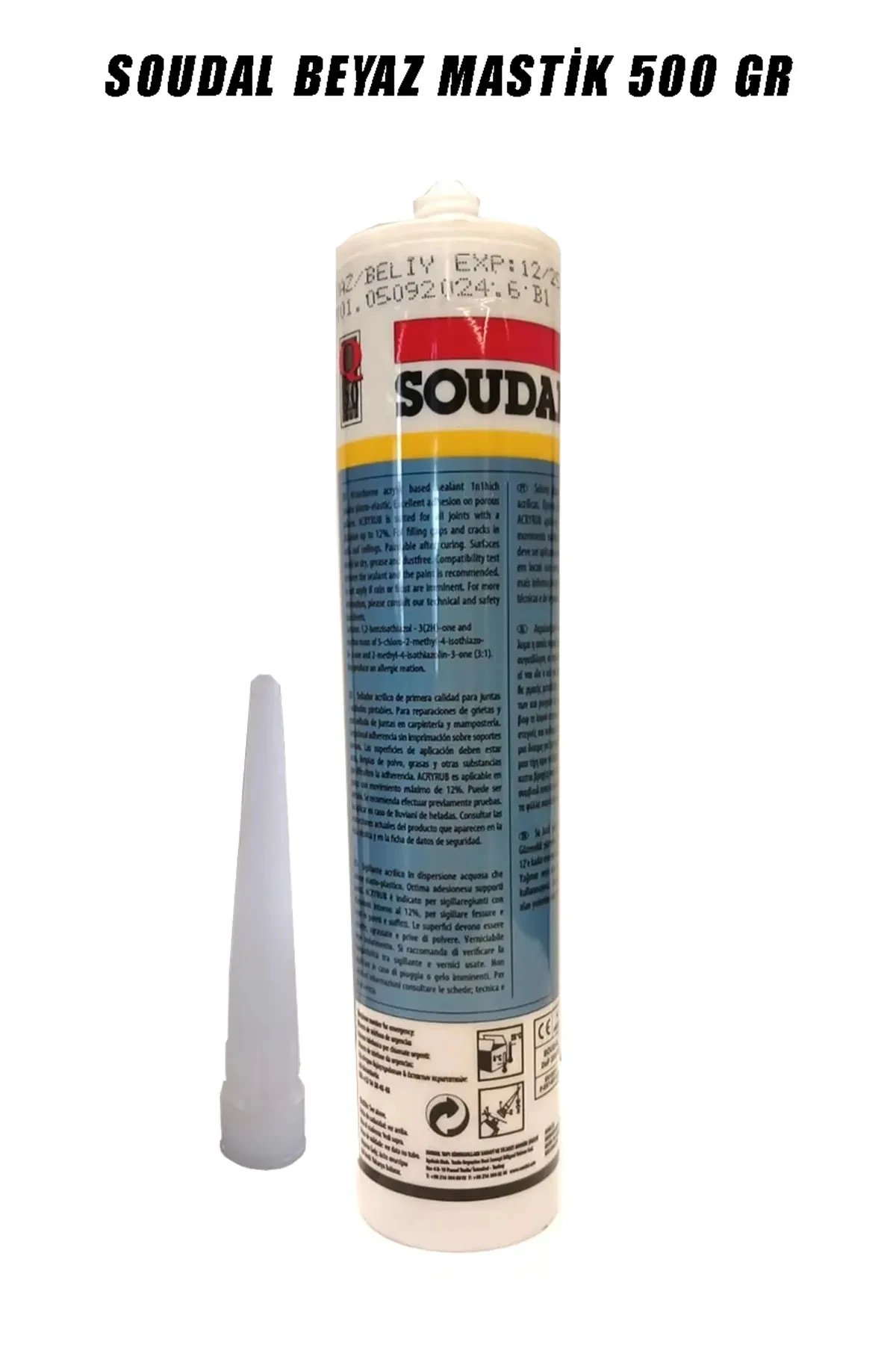 BEYAZ MASTİK 500 G ACRYRUB