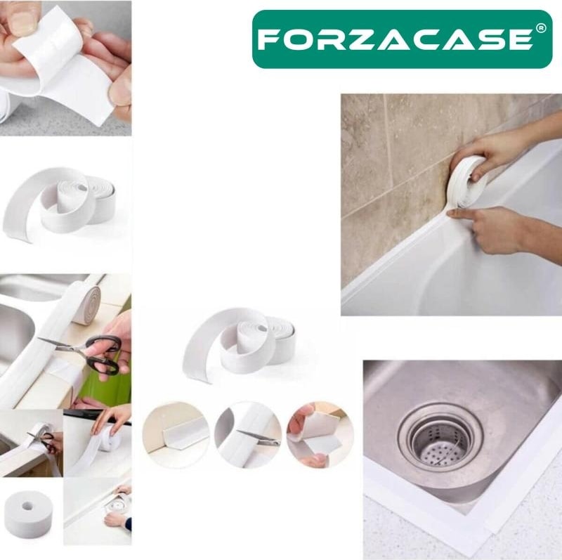 OZKUVVET Lavabo Küvet Ocak Kenar Izalasyon Bandı Banyo Mutfak Su Sızdırmaz Tamir Bandı 3 M - FC923