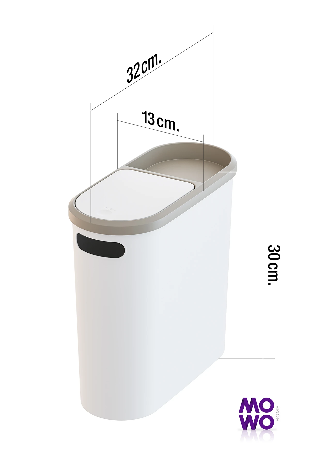 Click 10 Lt Çöp Kovası Beyaz, Mutfak, Banyo, Tuvalet Çöp Kutusu