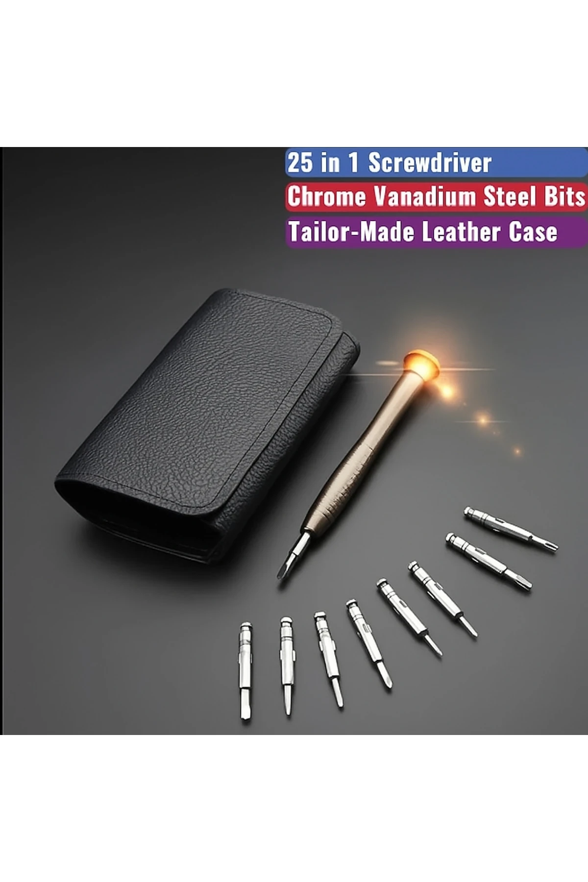 25 Parça Cüzdanlı mıknatıslı Tornavida Set Elektronik Gözlük Saat Bilgisayar Tamir Tornavidası Seti