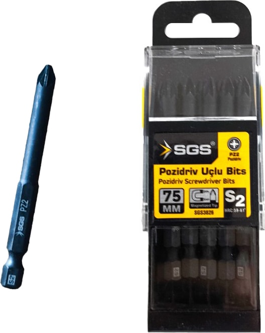 SGS 3826 Yıldız Bits Uç Pz2 x 75MM 10’lu Paket