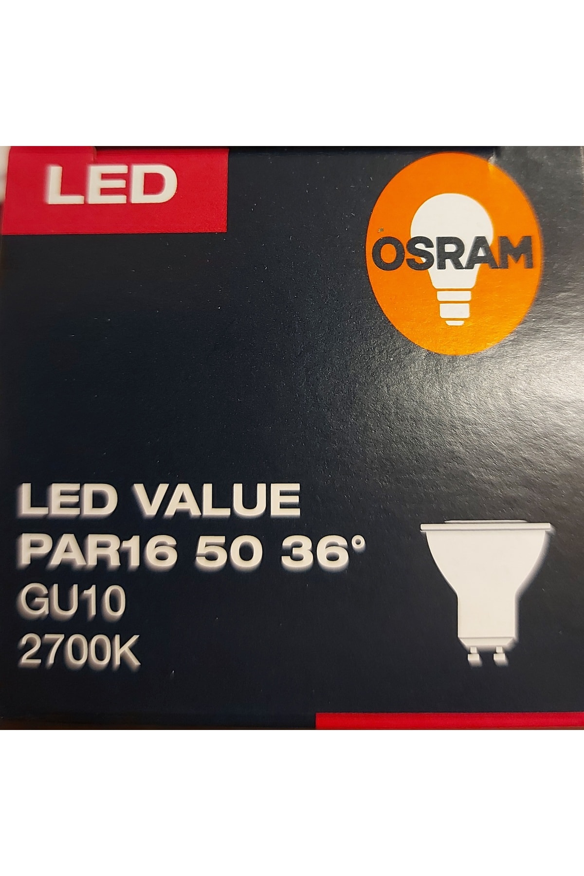 4.5w=50w Gu10 Duylu 2700Kelvin Sarı Işık 350Lümen F Enerji Led Spot Ampul