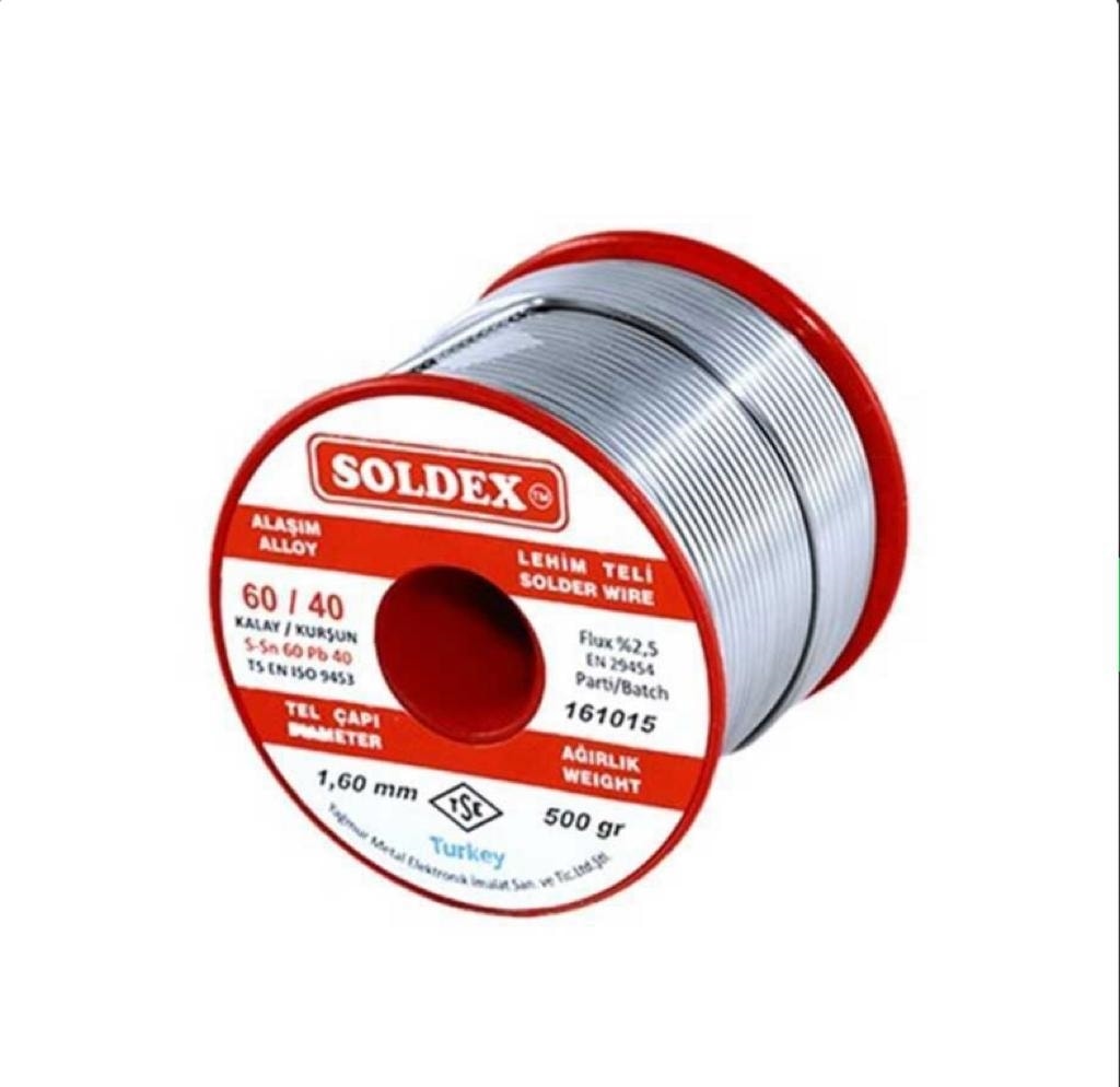 Soldex SN60 PB40 Lehim Teli 1.60MM 500GR