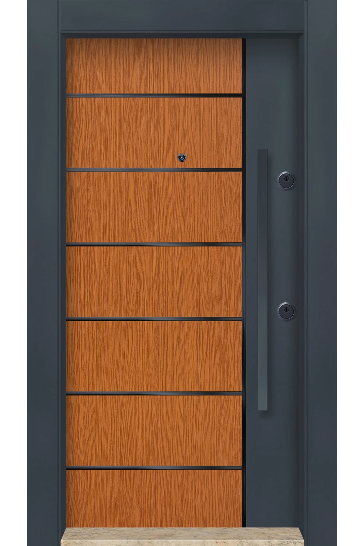 Dış Iklim Kapısı, Yağmura Güneşe Dayanıklı Çelik Kapı, Mn-6016 Sol