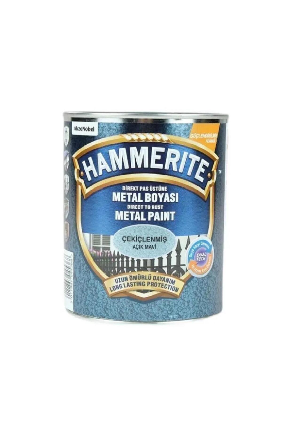 HAMMERİTE METAL BOYASI ÇEKİÇLENMİŞ DESEN AÇIK MAVİ 0,75 LT