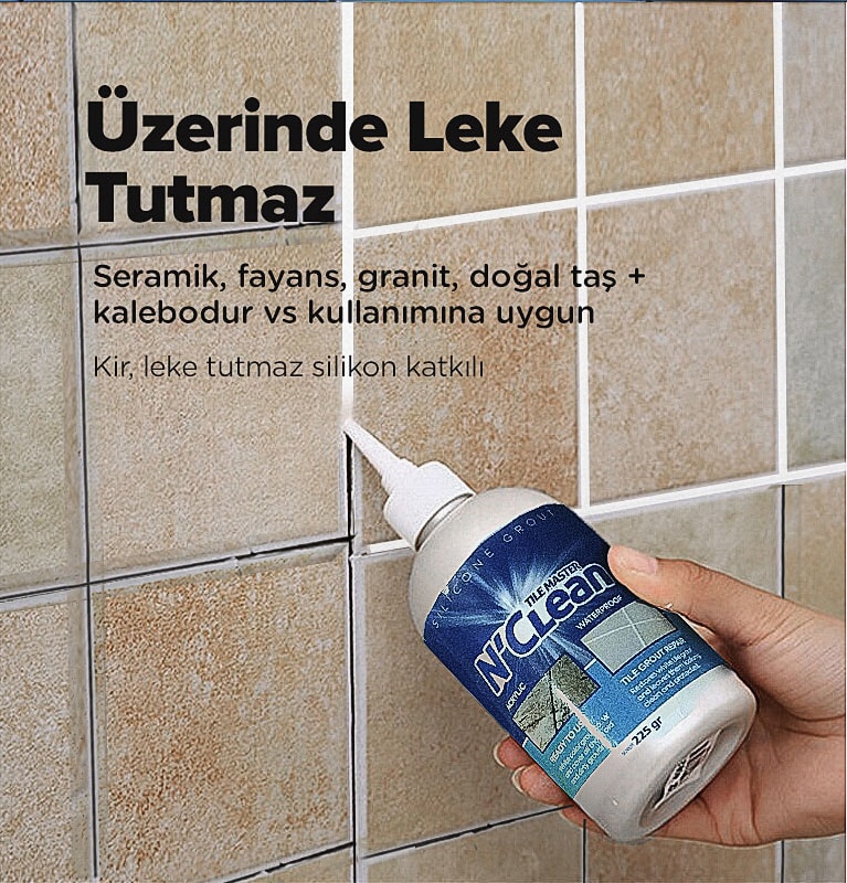 FİXTİME Tile Master Silikonlu Derz Dolgusu Krem 225 ml (2'li SATIŞ PAKET )