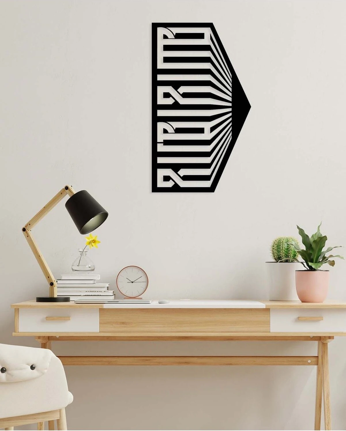 -La Ilahe Illallah Islami Metal Tablo - Islami Ev Dekorasyonu - Dini Duvar Tabloları - 70 X 41 - Cm - Sıyah-Islm-096