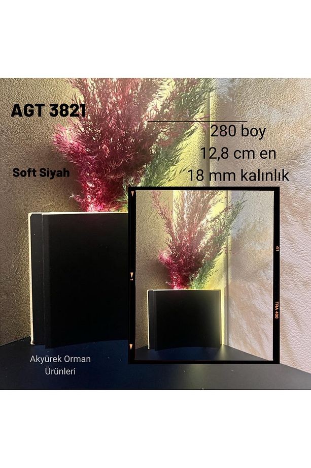 Akyürek Lb 3821 Model Soft Siyah Dekor Profil Duvar Kaplama Panel Lambri