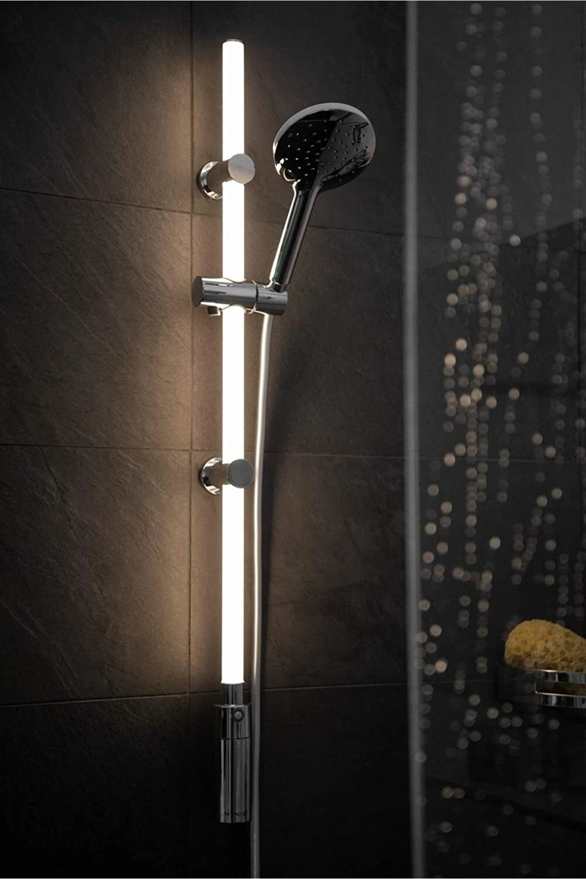 Led Tasarım Duş Çubuğu Seti, Led Işık Şeridi, Duş Hortumu Ve Başlığı Sıcak Beyaz