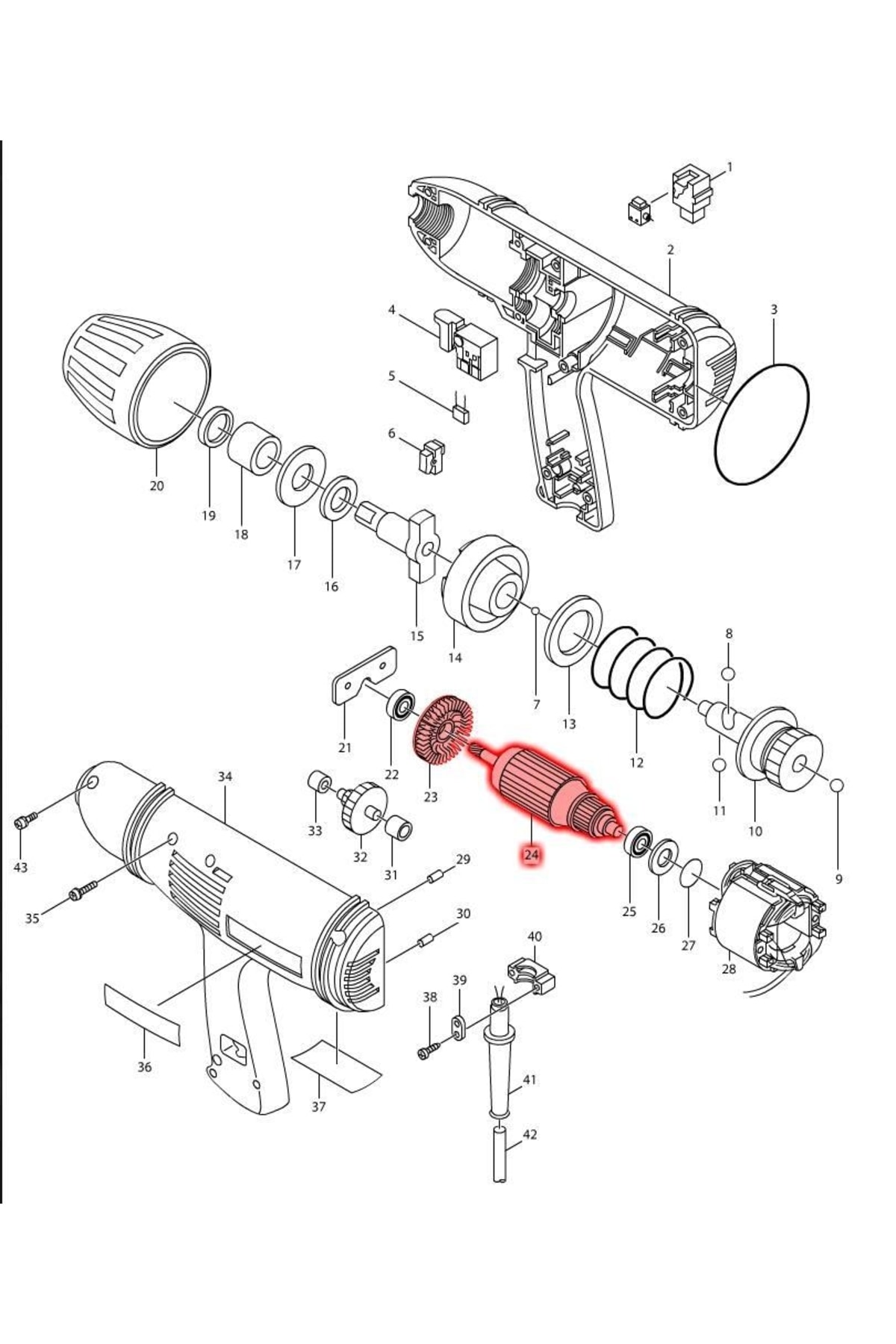 Makita 6905h Endüvi Rotor Kollektör Ürün Kodu 516053-4