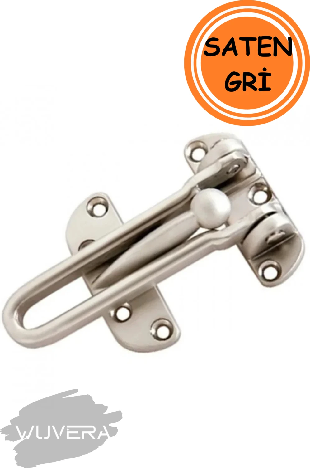 Çelik Kapı Emniyet Kelepçesi - Saten Gri Renk ile Güvenliğinizi Güçlendirin