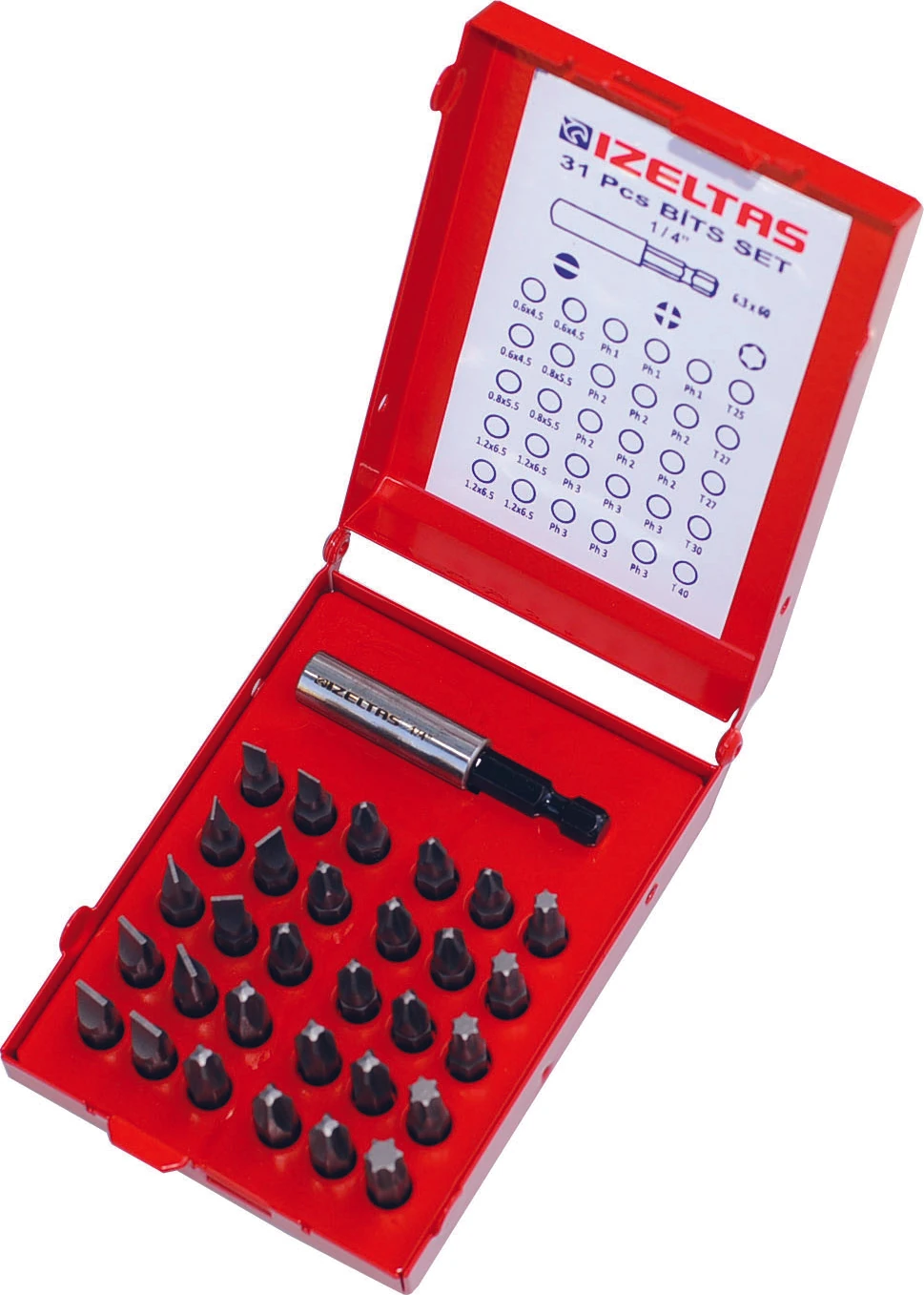Izeltaş 31'li Bits Takım (Plastik Kutulu)