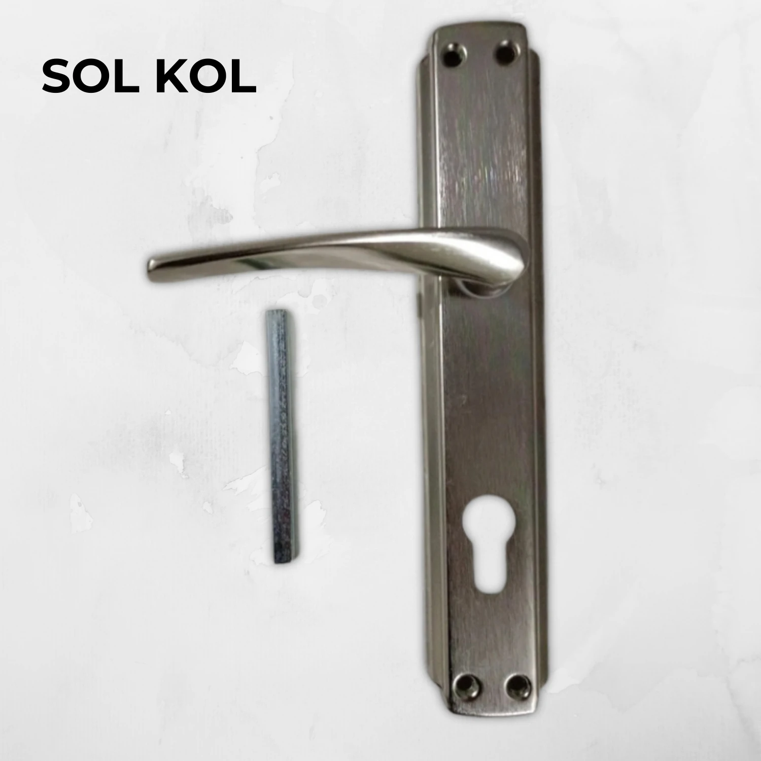 Bravo Yale Çelik Kapı Kolu Nikel Saten Oda Kapı Kolu Metal Kapı Kolu Sol Kol