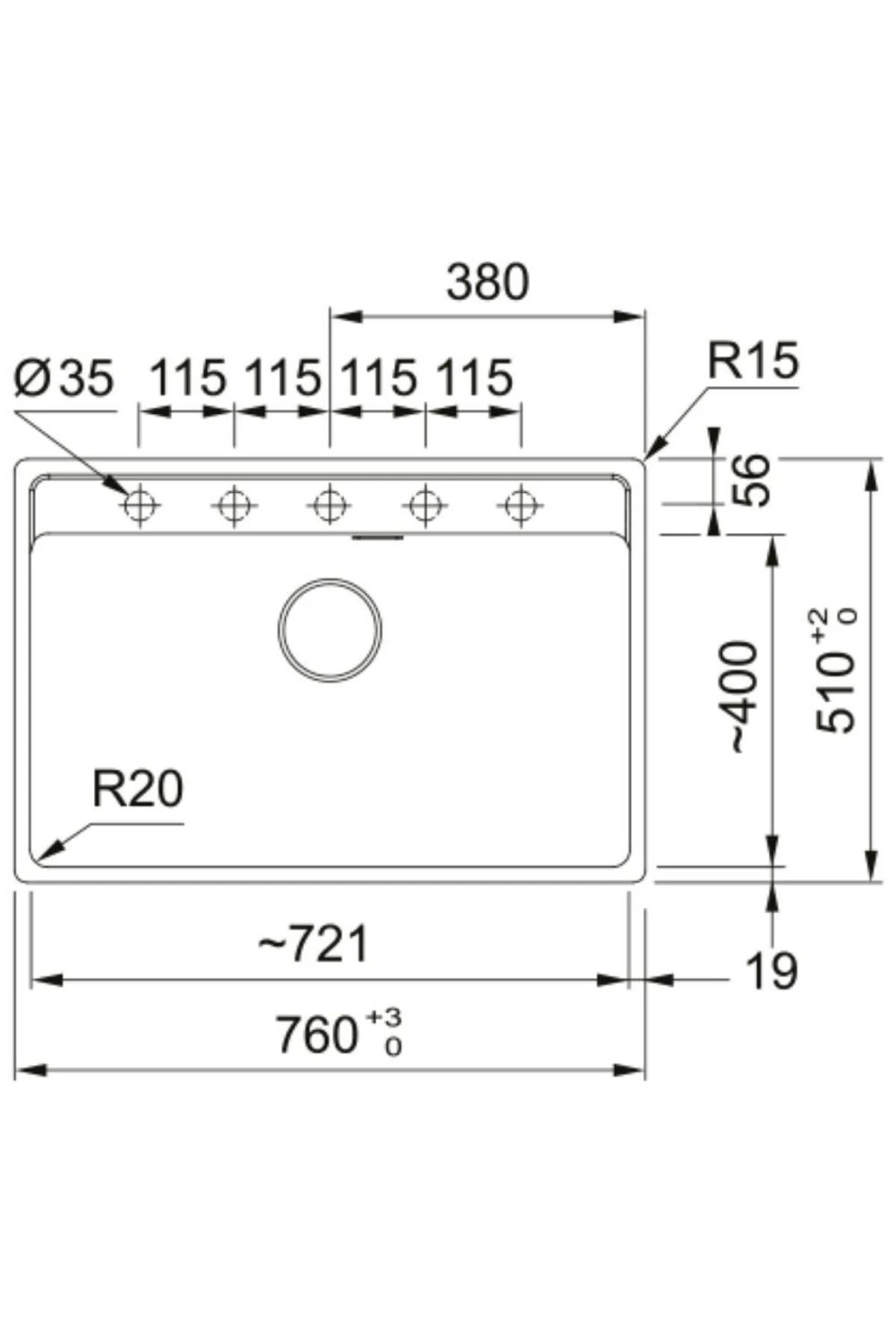 Granit Evye MRG 610-72 Matt Black, Tezgah Üstü Evye