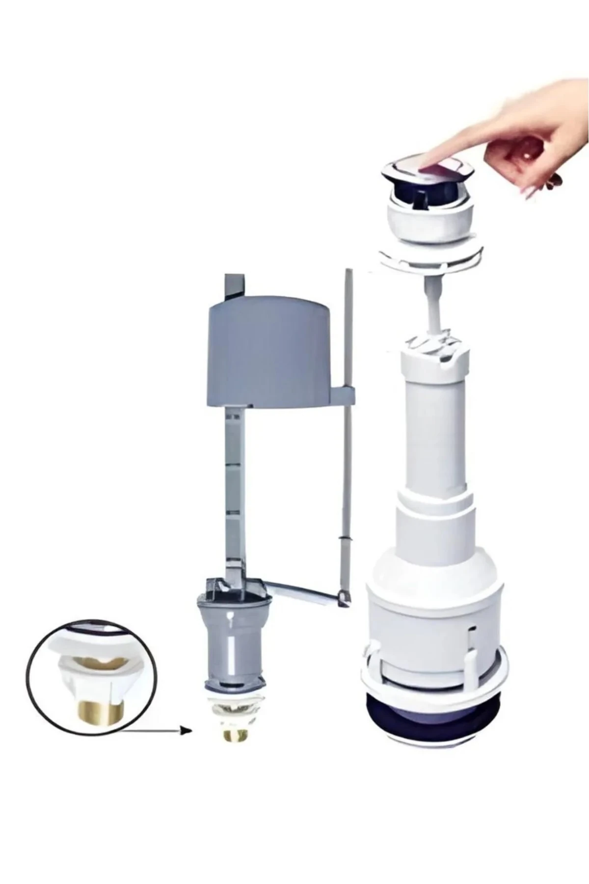 1. Kalite Basmalı Rezervuar İç Takım Klozet Takımı Uyumlu İç Takım Su Tasarruflu Model