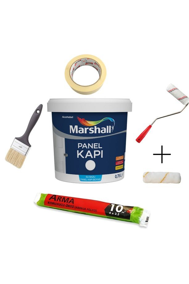 SU BAZLI PANEL KAPI BOYASI 2.5L VE BOYAMA SETİ