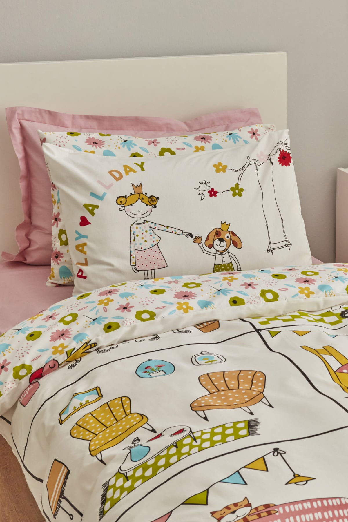 Nevresim Takımı %100 Pamuk Tek Kişilik Young Play Home (Fitted)