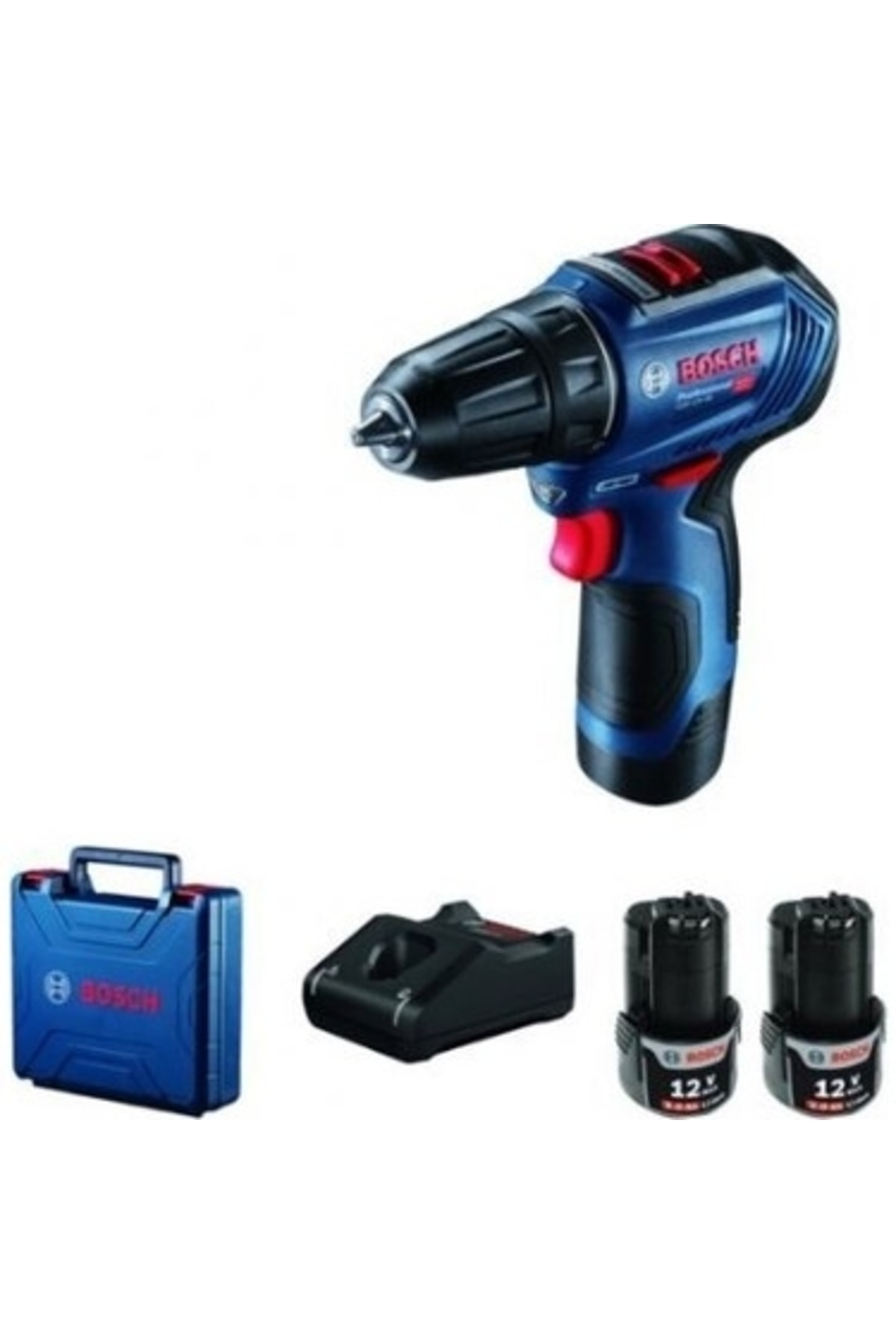 BOSCH GSR 12V-30 ÇİFT AKÜLÜ 2 AH VİDALAMA MAKİNESİ
