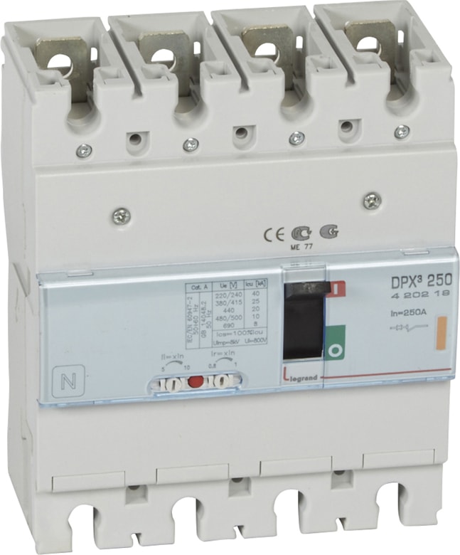 Dpx³ 250 Serisi Kompakt Şalter 4 Kutup Icu:25Ka Standart Tip 250A 400V Ac