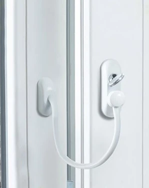 Çelik Halatlı Pvc Beyaz Pencere Emniyet Çocuk Kilidi