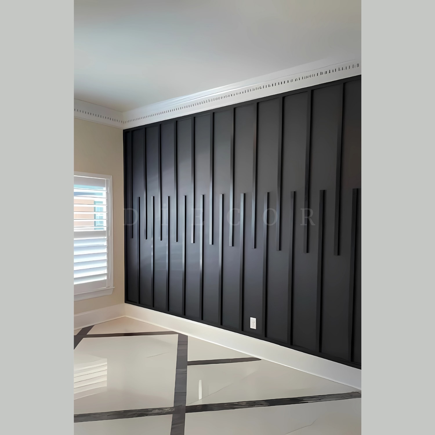 Dekoratif Boyanabilir Montaja Hazır 4cm Modern Duvar Çıtası Piyano Tasarımı