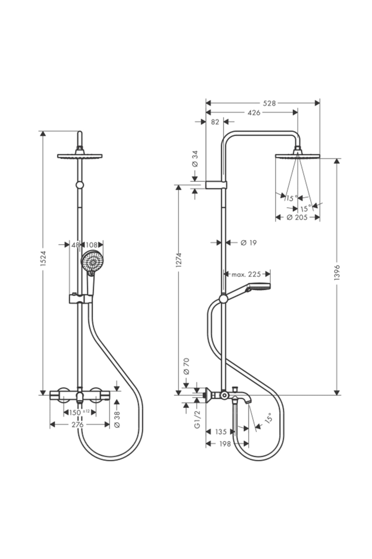 Vernis Blend 200 1jet Duş Kolonu 26274000
