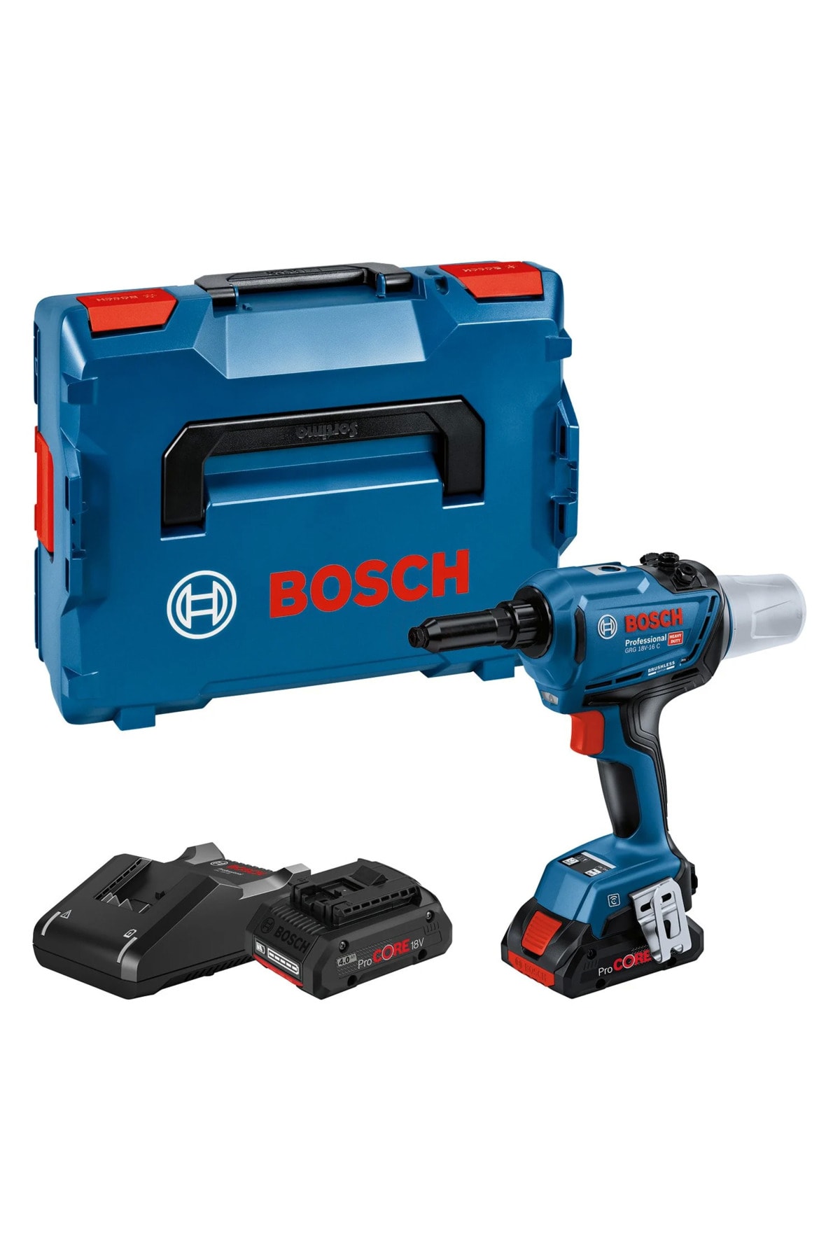 Akülü Perçin Makinesi Grg 18v-16 C (2 X 4,0 AH AKÜ) - 06019k5001