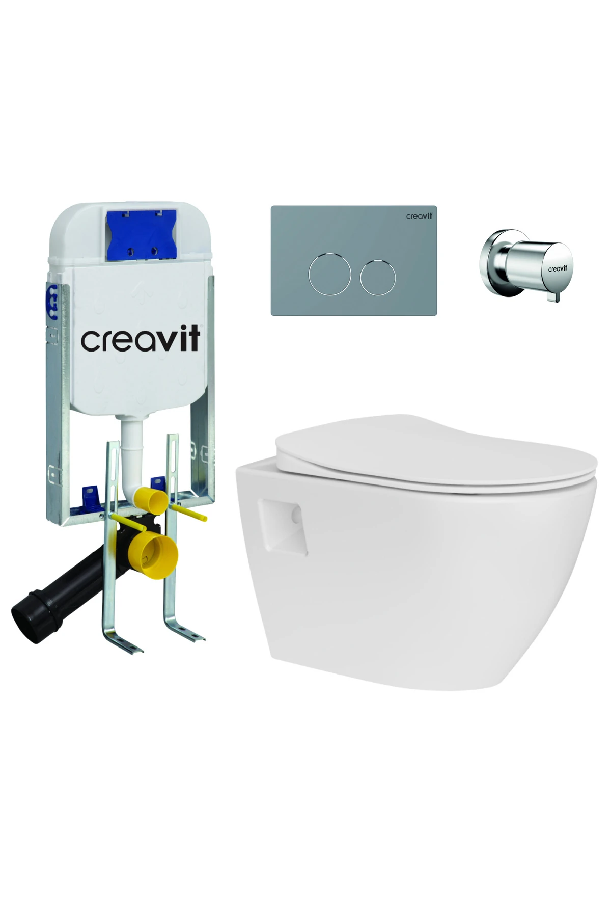 Terra Rim-Off Thermoplast Kapaklı Gömme Rezervuar Set