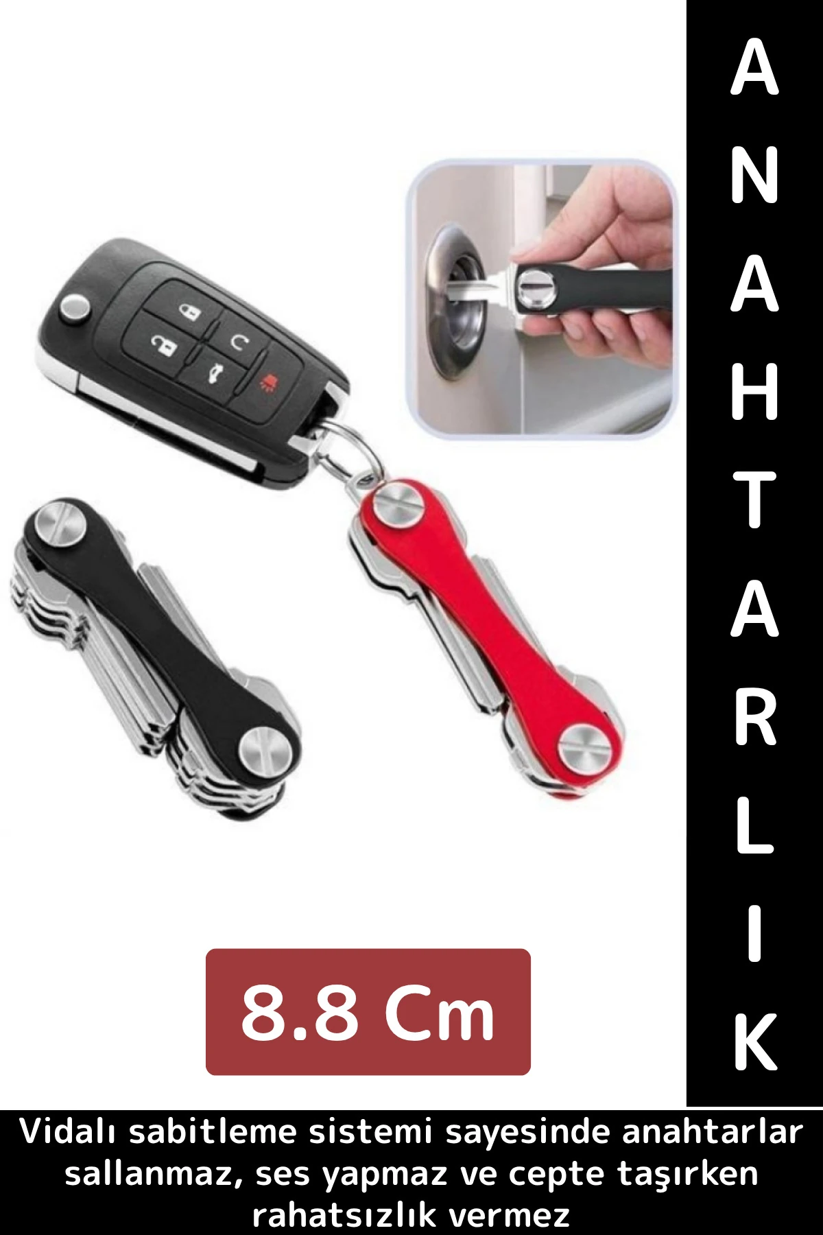 Kompakt Ses Çıkarmaz Karışıklık Önleyen USB Bıçak Şişe Açacağı Pratik Akıllı Anahtarlık Düzenleyici