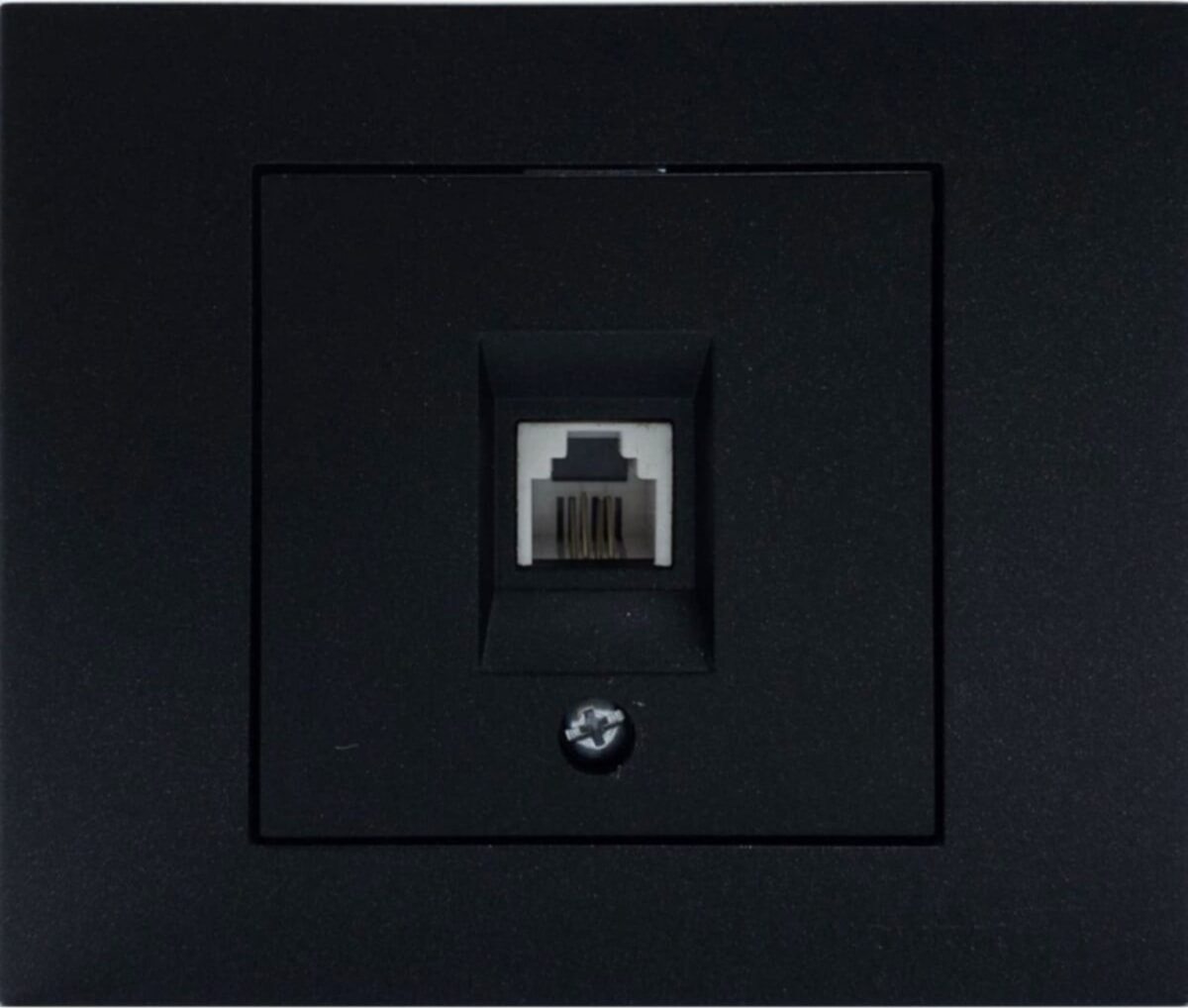 Grano Siyah Telefon Prizi 5'li Paket (Çerçeve Dahil)