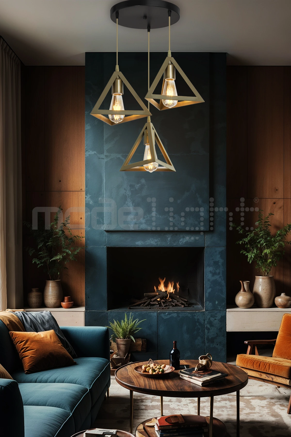 PRİZMA 3LÜ ÇEMBER AVİZE SİYAH / ESKİTME SALON-OTURMA-ÇOCUK-YEMEK-YATAK ODASI-ANTRE-MUTFAK