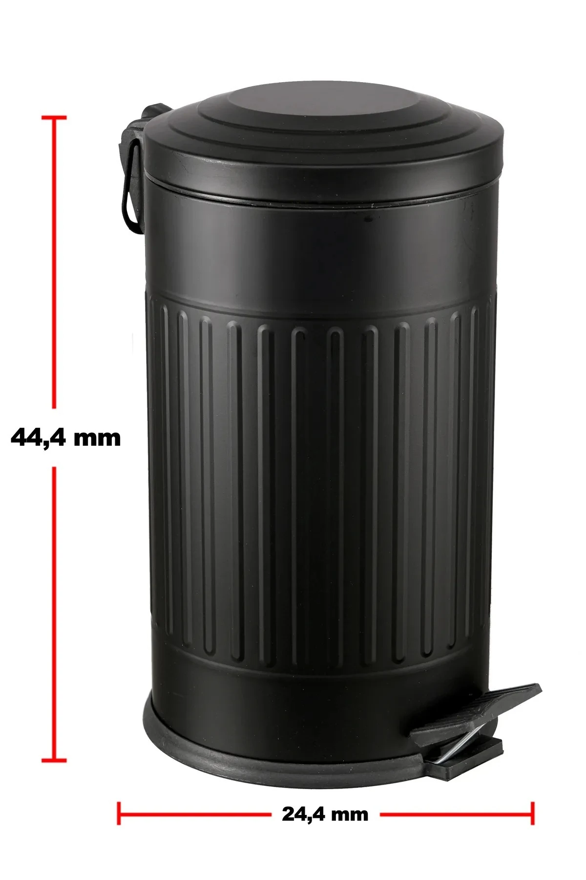 16 litre Siyah Vintage Çöp Kovası  16 Lt Çöp Kovası amortisörlü  (BANYO - MUTFAK - TUVALET - BALKON)