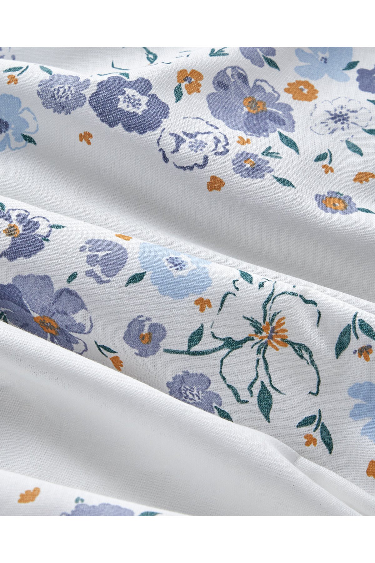 Floret Line Pamuk Çift Kişilik Nevresim Takımı 200x220 cm Mavi