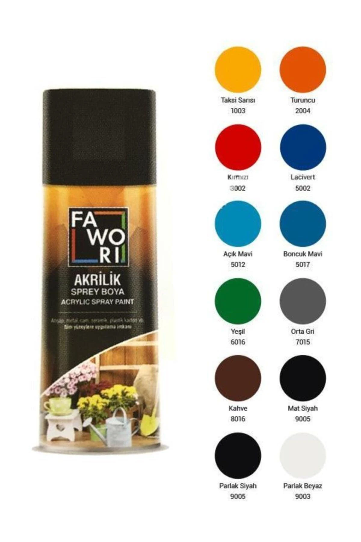 FAWORİ SPREY BOYA PARLAK BEYAZ (ral 9003)