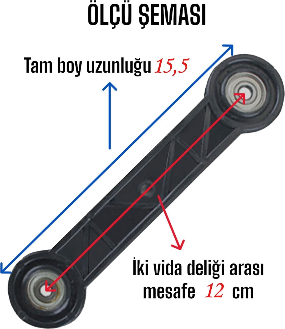 2 Adet Beşik Sallama Aparatı Siyah 12 cm