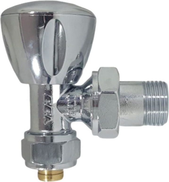Eca Rv3 Krom Köşe Radyatör Vanası - Pex - 1/2*16 mm