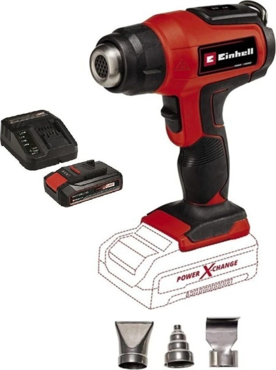 Te Ha 18 Li Akülü Sıcak Hava Tabancası+ 4,0 Ah Akü ve Şarj Kiti