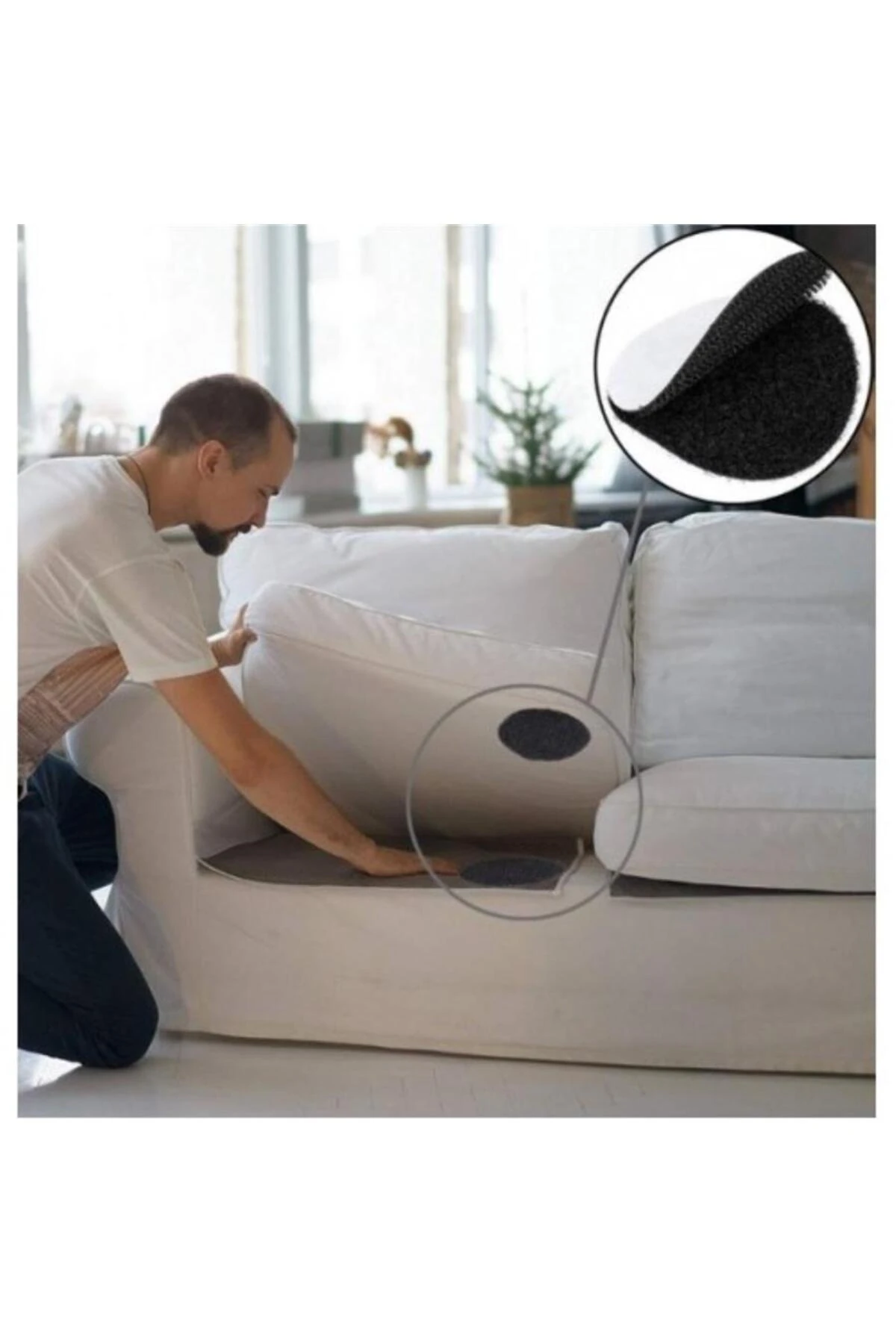 Halı Kaydırmaz Bant Kayma Önleyici Cırtlı Yapışkan Bant 10 Adet